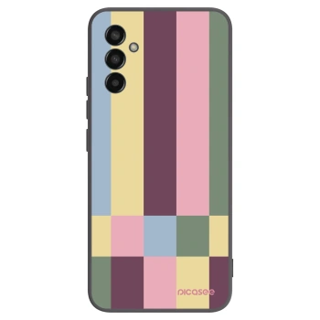 Picasee fekete szilikon tok az alábbi mobiltelefonokra Samsung Galaxy M13 M135F - Lobby tiles