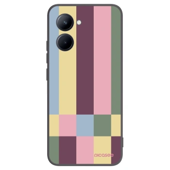 Picasee fekete szilikon tok az alábbi mobiltelefonokra Realme C33 (2023) - Lobby tiles