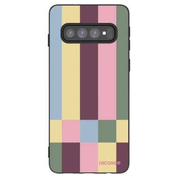 Picasee fekete szilikon tok az alábbi mobiltelefonokra Samsung Galaxy S10 G973 - Lobby tiles