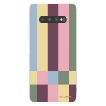 Picasee átlátszó szilikon tok az alábbi mobiltelefonokra Samsung Galaxy S10 Plus G975 - Lobby tiles