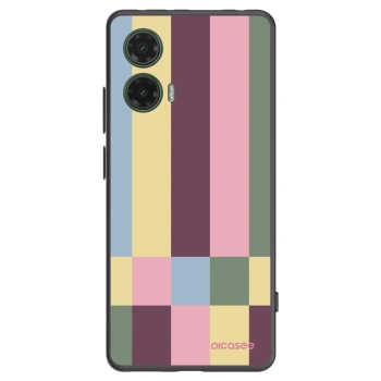 Picasee fekete szilikon tok az alábbi mobiltelefonokra Motorola Moto G35 5G - Lobby tiles