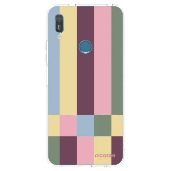 Picasee átlátszó szilikon tok az alábbi mobiltelefonokra Huawei Y6 2019 - Lobby tiles