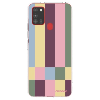 Picasee átlátszó szilikon tok az alábbi mobiltelefonokra Samsung Galaxy A21s - Lobby tiles
