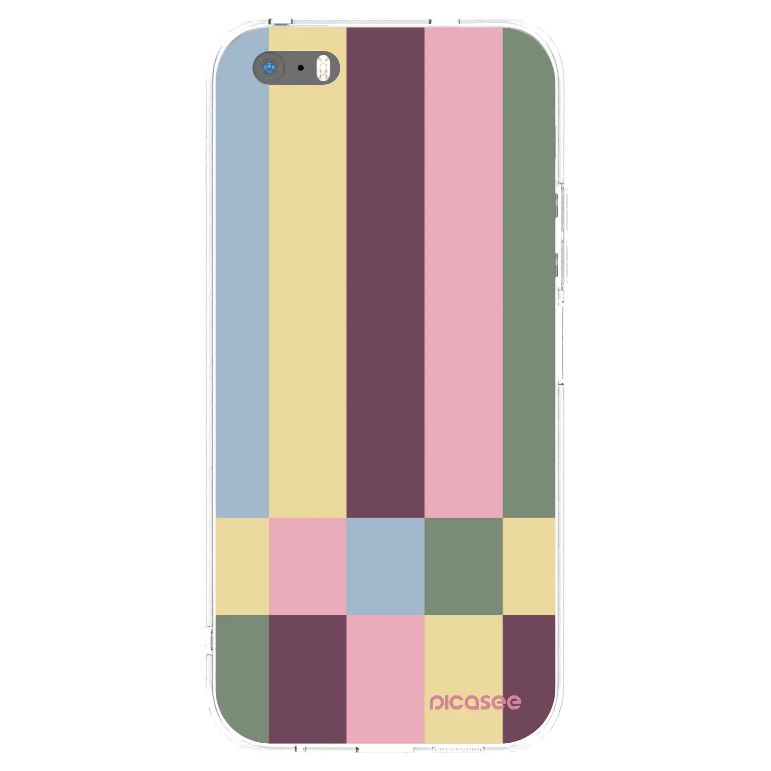Picasee átlátszó szilikon tok az alábbi mobiltelefonokra Apple iPhone 5/5S/SE - Lobby tiles