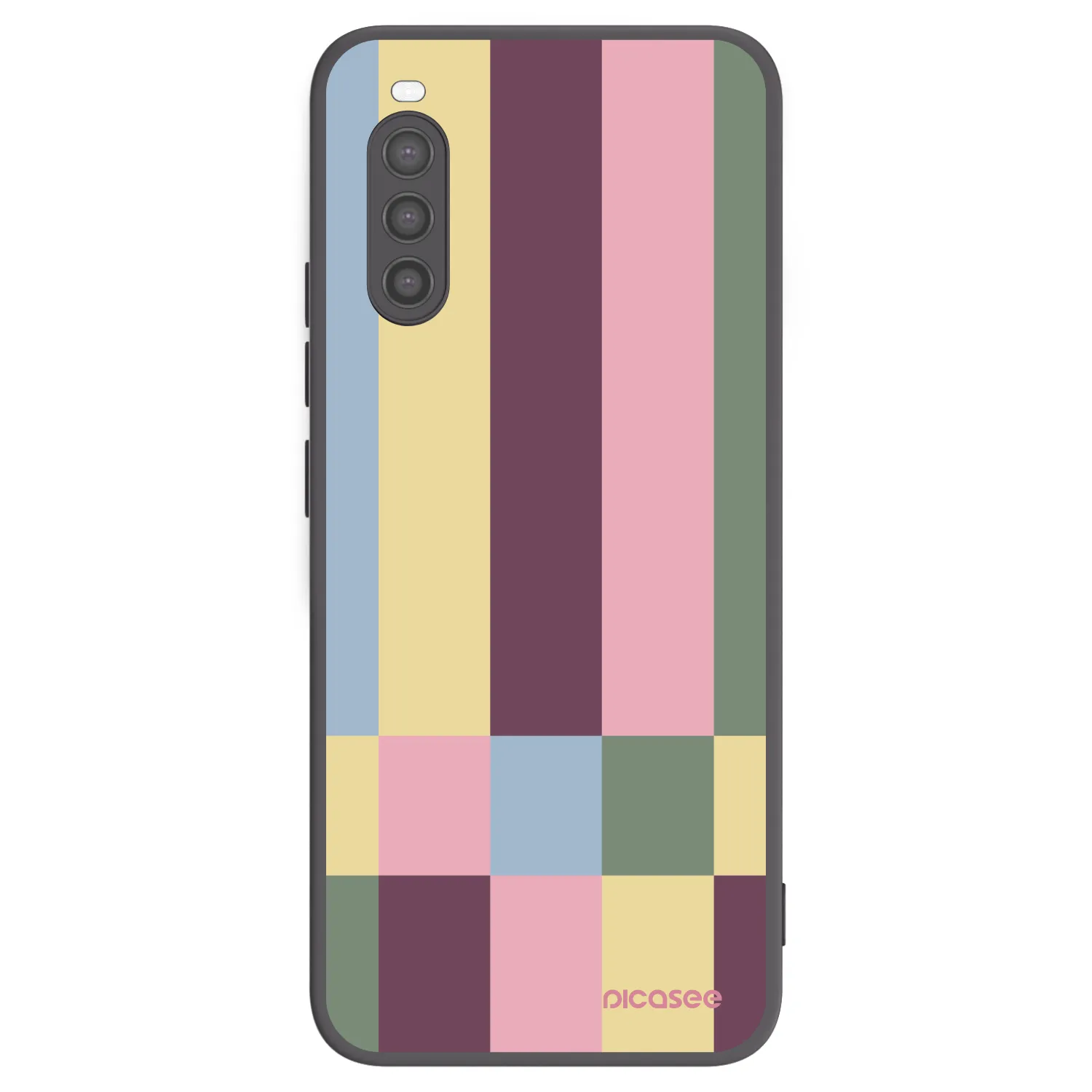 Picasee fekete szilikon tok az alábbi mobiltelefonokra Sony Xperia 10 II - Lobby tiles