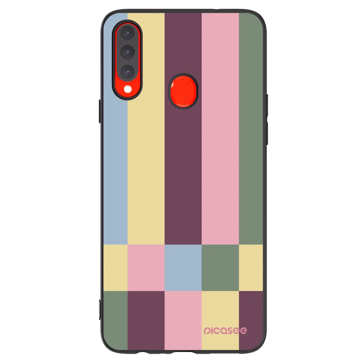Picasee fekete szilikon tok az alábbi mobiltelefonokra Samsung Galaxy A20s - Lobby tiles