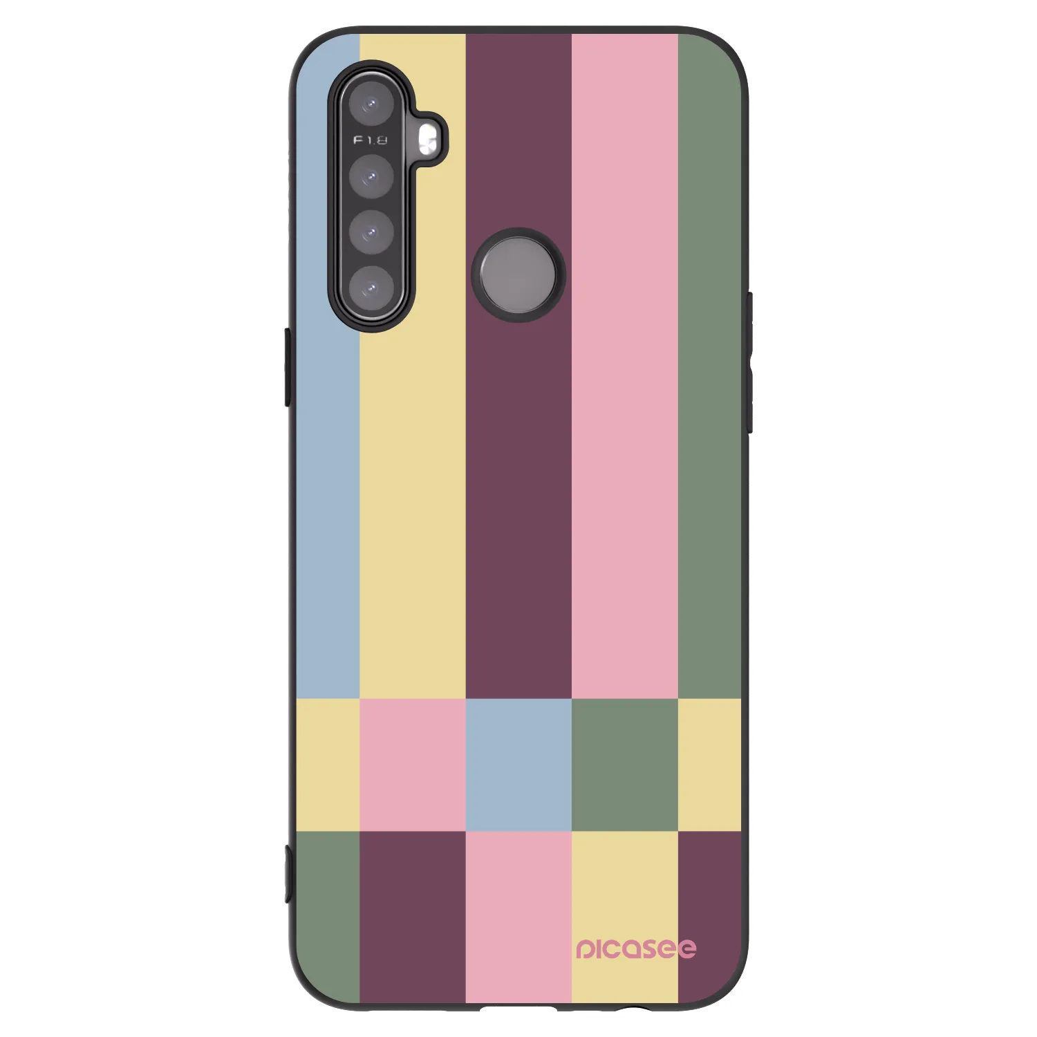 Picasee fekete szilikon tok az alábbi mobiltelefonokra Realme 5 - Lobby tiles
