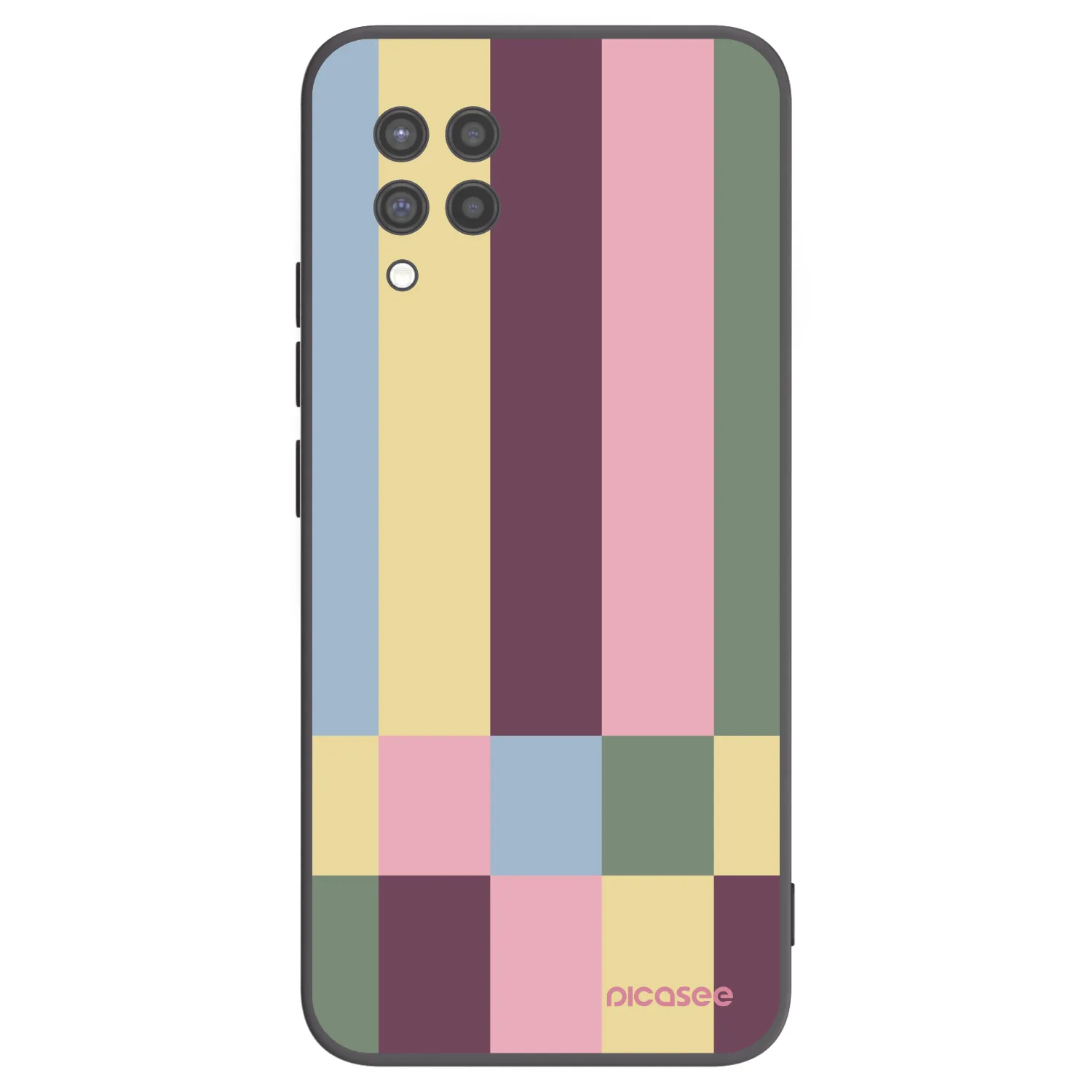 Picasee fekete szilikon tok az alábbi mobiltelefonokra Samsung Galaxy A42 A426B - Lobby tiles