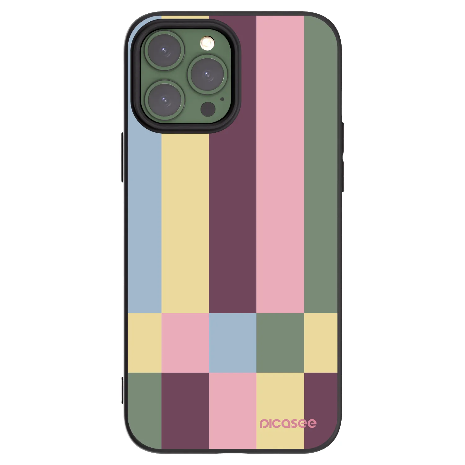 Picasee fekete szilikon tok az alábbi mobiltelefonokra Apple iPhone 13 Pro Max - Lobby tiles