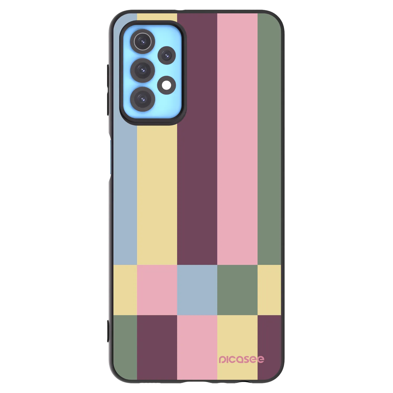 Picasee fekete szilikon tok az alábbi mobiltelefonokra Samsung Galaxy A32 4G SM-A325F - Lobby tiles