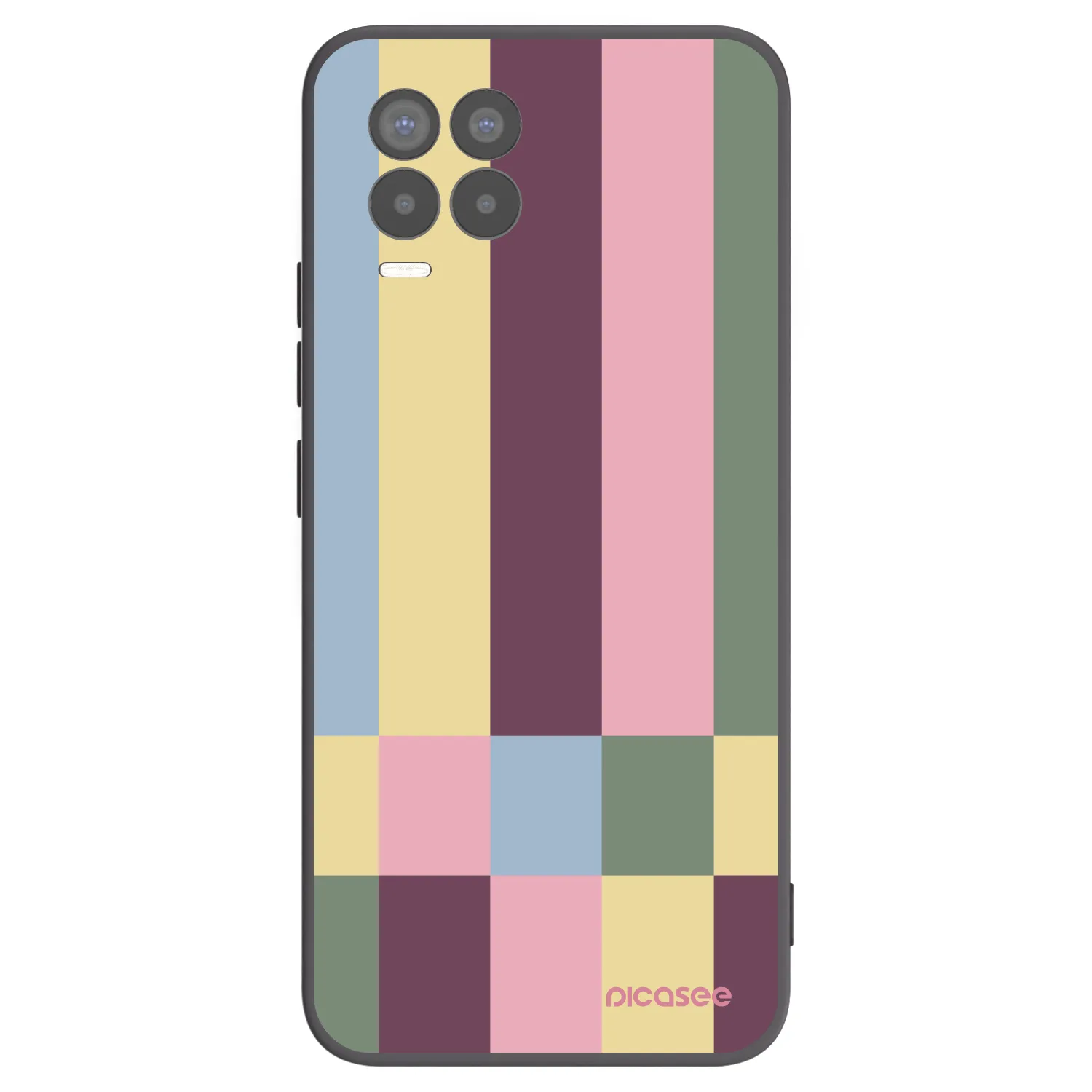 Picasee fekete szilikon tok az alábbi mobiltelefonokra Realme 8 4G - Lobby tiles