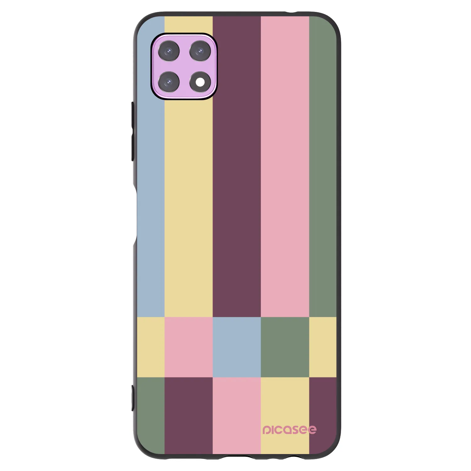 Picasee fekete szilikon tok az alábbi mobiltelefonokra Samsung Galaxy A22 A226B 5G - Lobby tiles