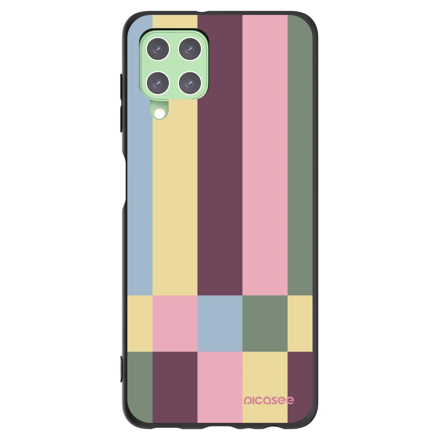 Picasee fekete szilikon tok az alábbi mobiltelefonokra Samsung Galaxy A22 A225F 4G - Lobby tiles