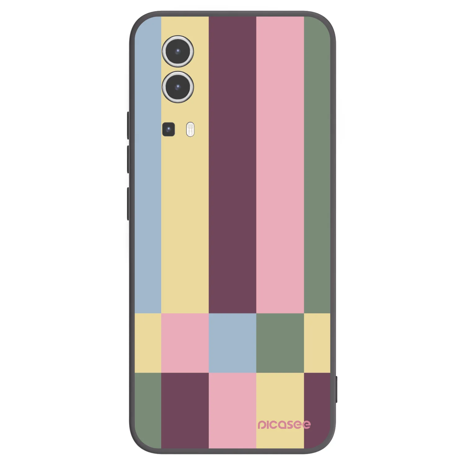 Picasee fekete szilikon tok az alábbi mobiltelefonokra Vivo Y72 5G - Lobby tiles
