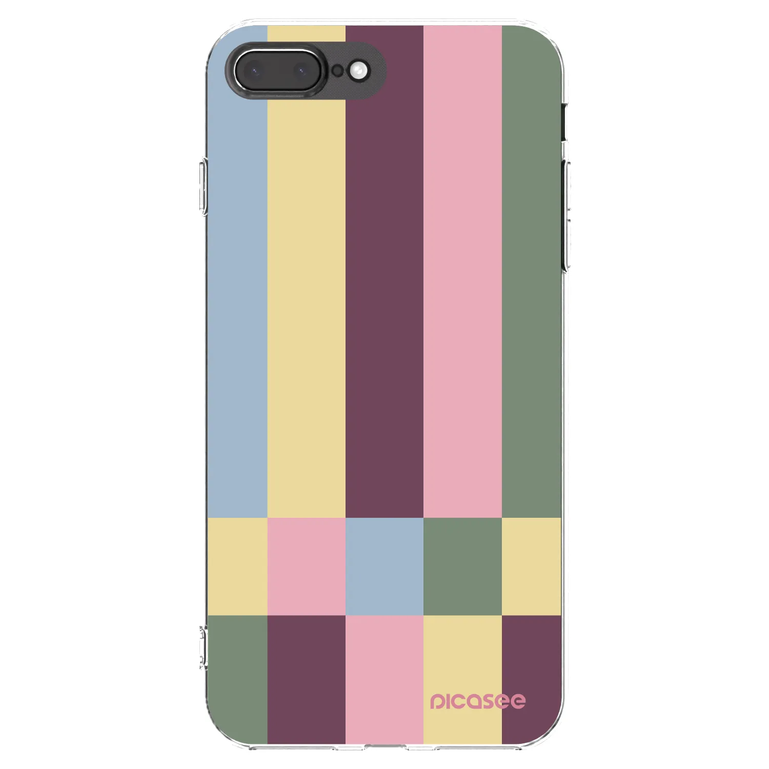 Picasee átlátszó szilikon tok az alábbi mobiltelefonokra Apple iPhone 7 Plus - Lobby tiles