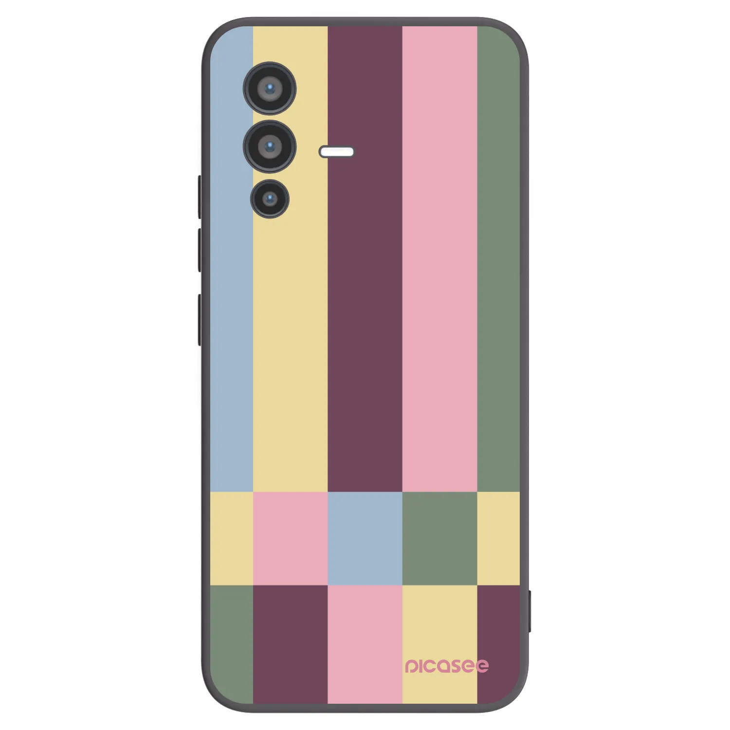 Picasee fekete szilikon tok az alábbi mobiltelefonokra Vivo V23 5G - Lobby tiles