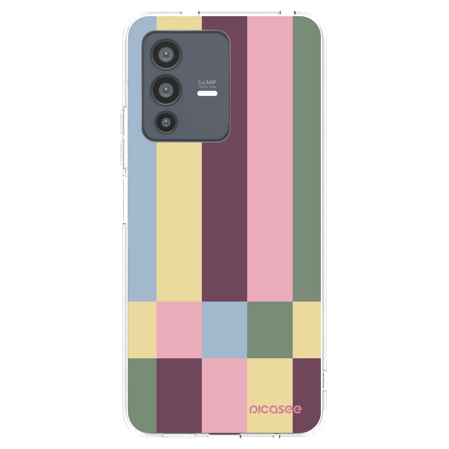 Picasee átlátszó szilikon tok az alábbi mobiltelefonokra Vivo V23 5G - Lobby tiles