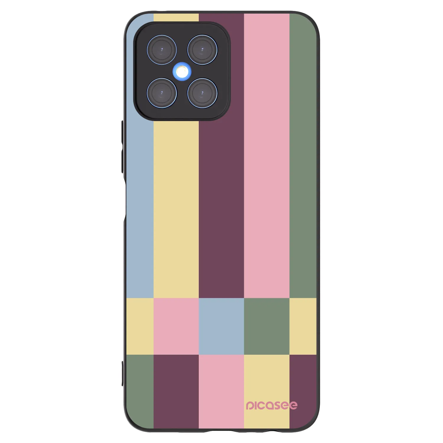 Picasee fekete szilikon tok az alábbi mobiltelefonokra Honor X8 4G - Lobby tiles