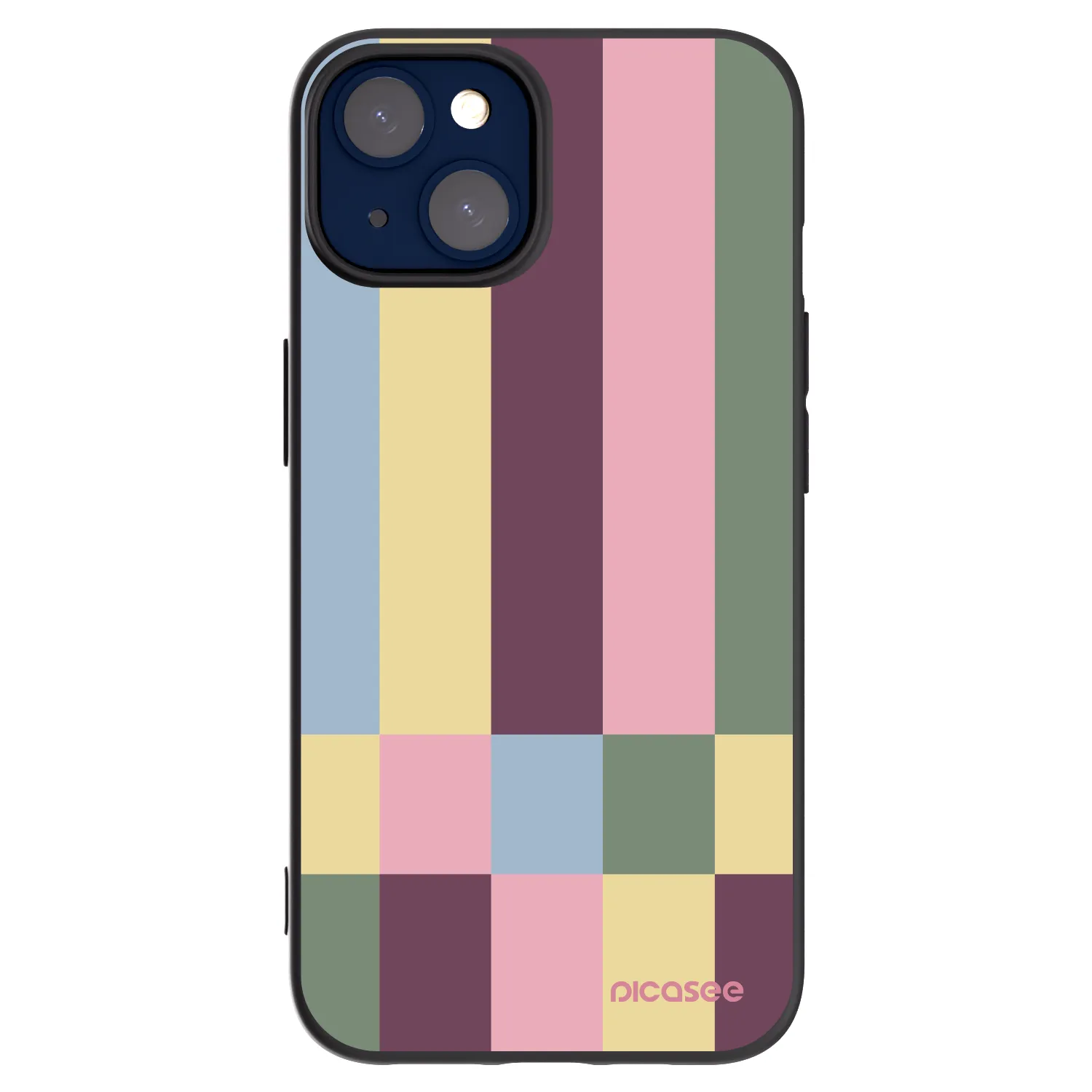 Picasee fekete szilikon tok az alábbi mobiltelefonokra Apple iPhone 14 - Lobby tiles