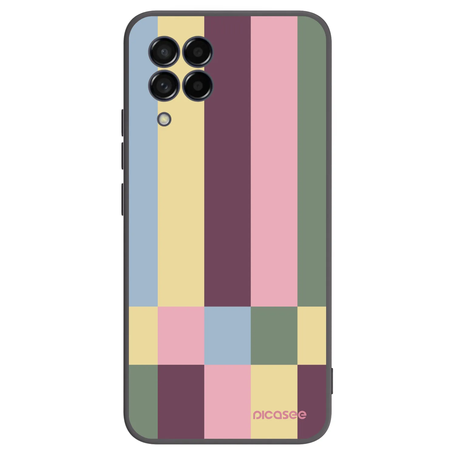 Picasee fekete szilikon tok az alábbi mobiltelefonokra Samsung Galaxy M53 5G - Lobby tiles