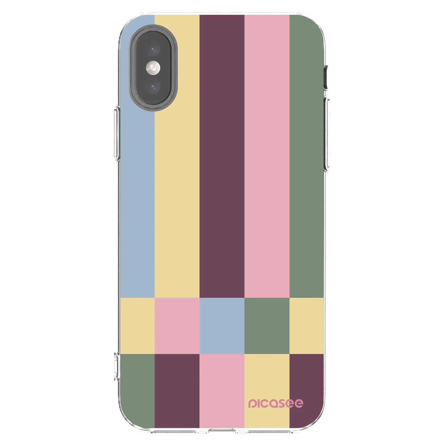 Picasee átlátszó szilikon tok az alábbi mobiltelefonokra Apple iPhone X/XS - Lobby tiles