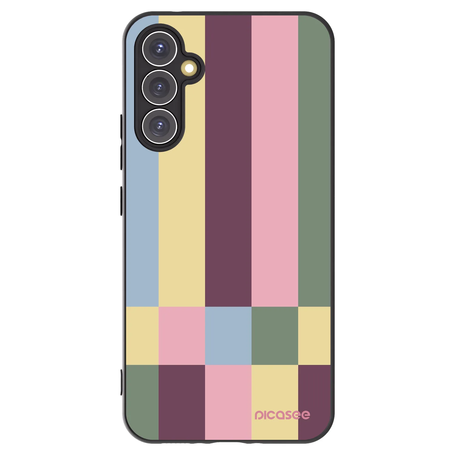 Picasee fekete szilikon tok az alábbi mobiltelefonokra Samsung Galaxy A34 5G A346B - Lobby tiles