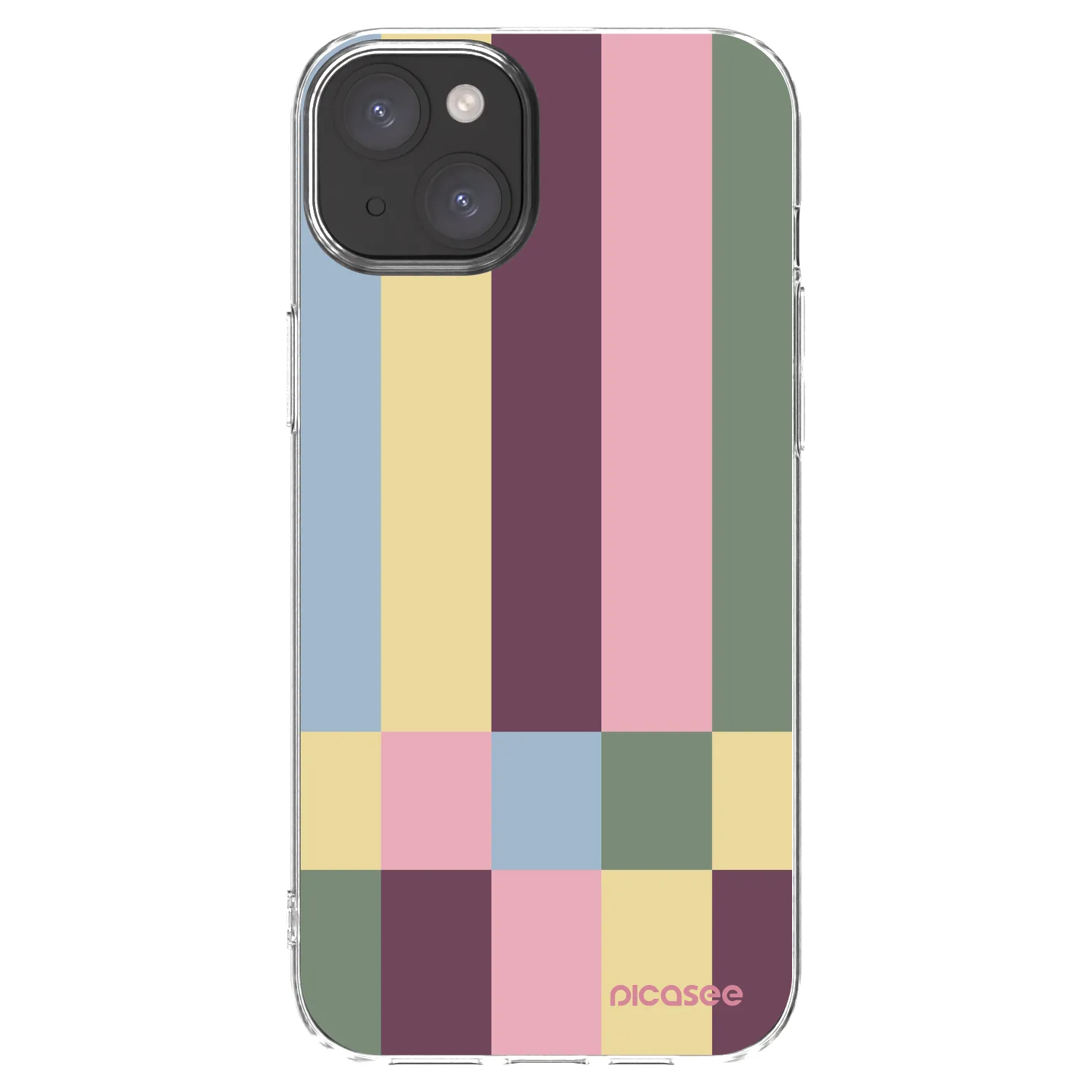 Picasee átlátszó szilikon tok az alábbi mobiltelefonokra Apple iPhone 15 Plus - Lobby tiles