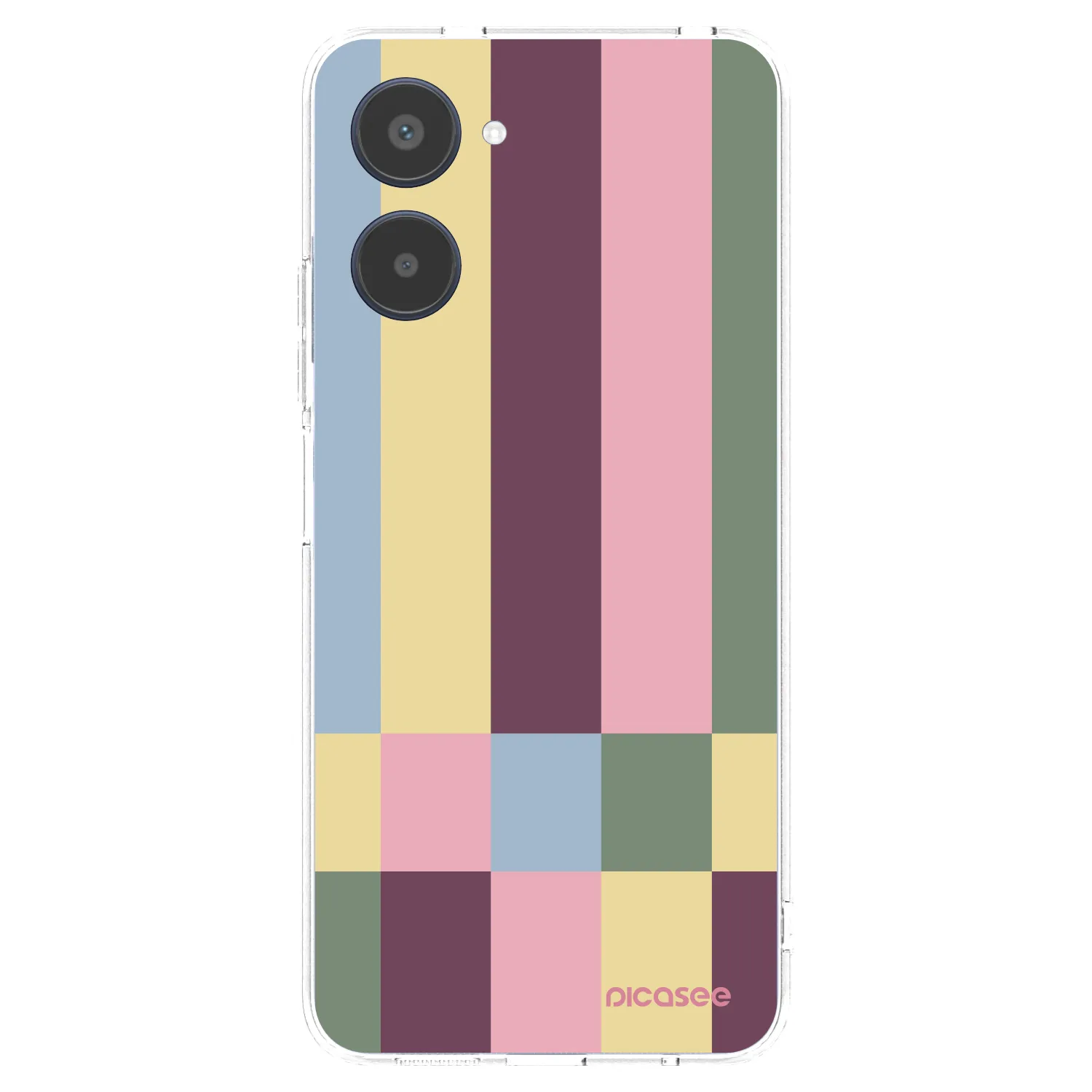 Picasee átlátszó szilikon tok az alábbi mobiltelefonokra Realme 10 4G - Lobby tiles