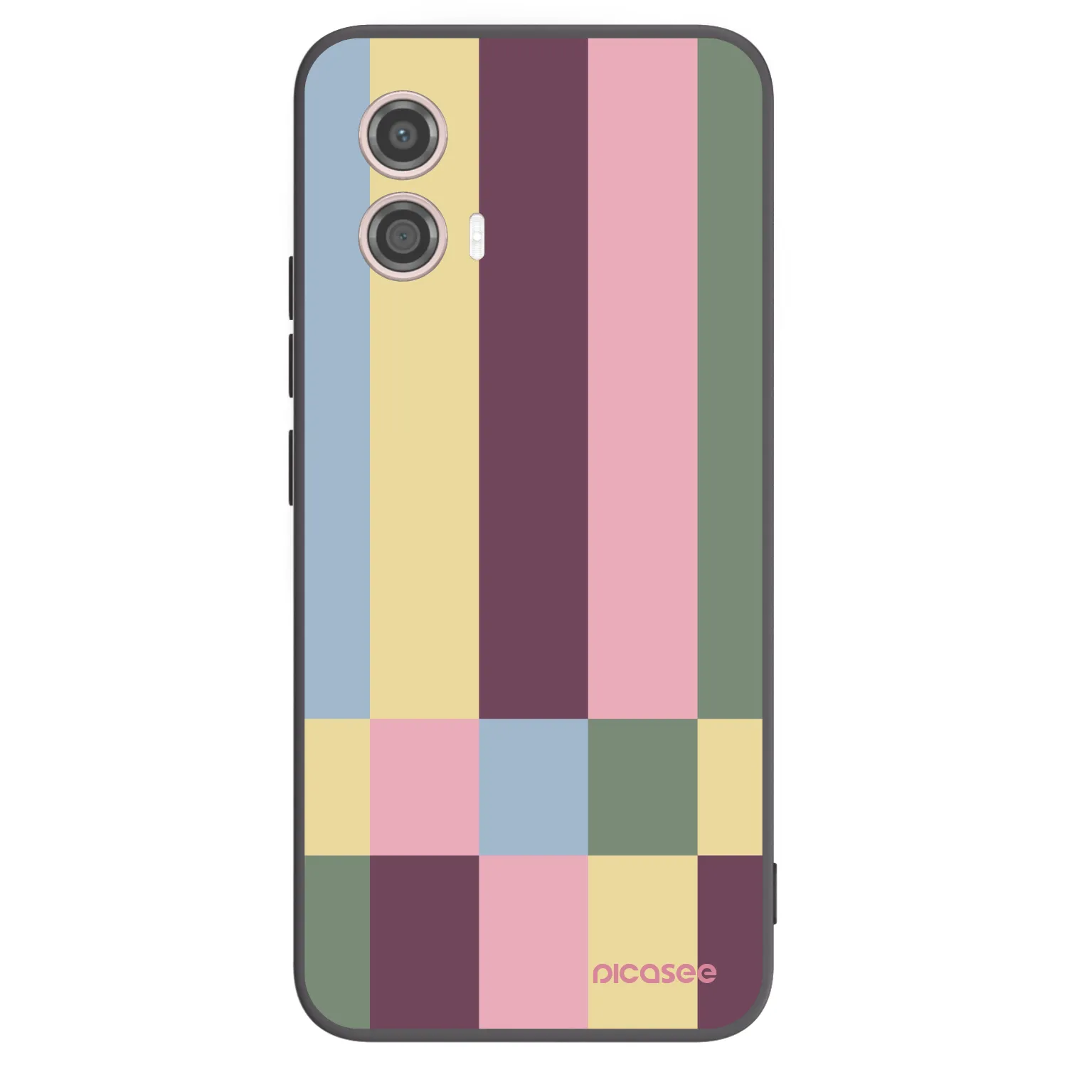 Picasee fekete szilikon tok az alábbi mobiltelefonokra Motorola Moto G53 5G - Lobby tiles