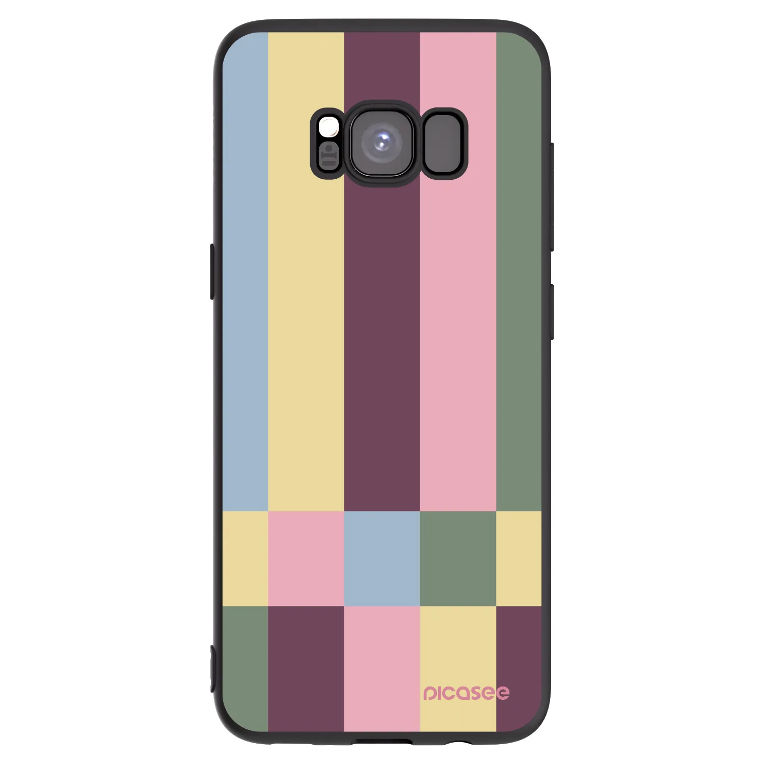 Picasee fekete szilikon tok az alábbi mobiltelefonokra Samsung Galaxy S8 G950F - Lobby tiles