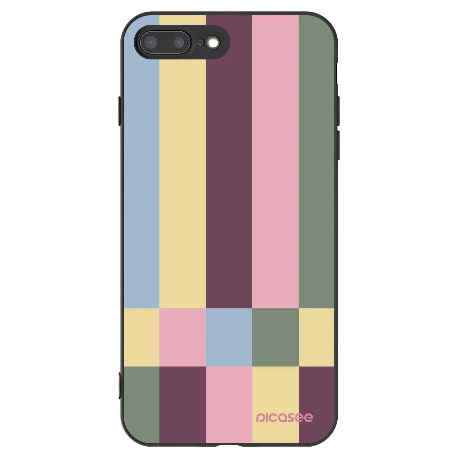 Picasee fekete szilikon tok az alábbi mobiltelefonokra Apple iPhone 8 Plus - Lobby tiles