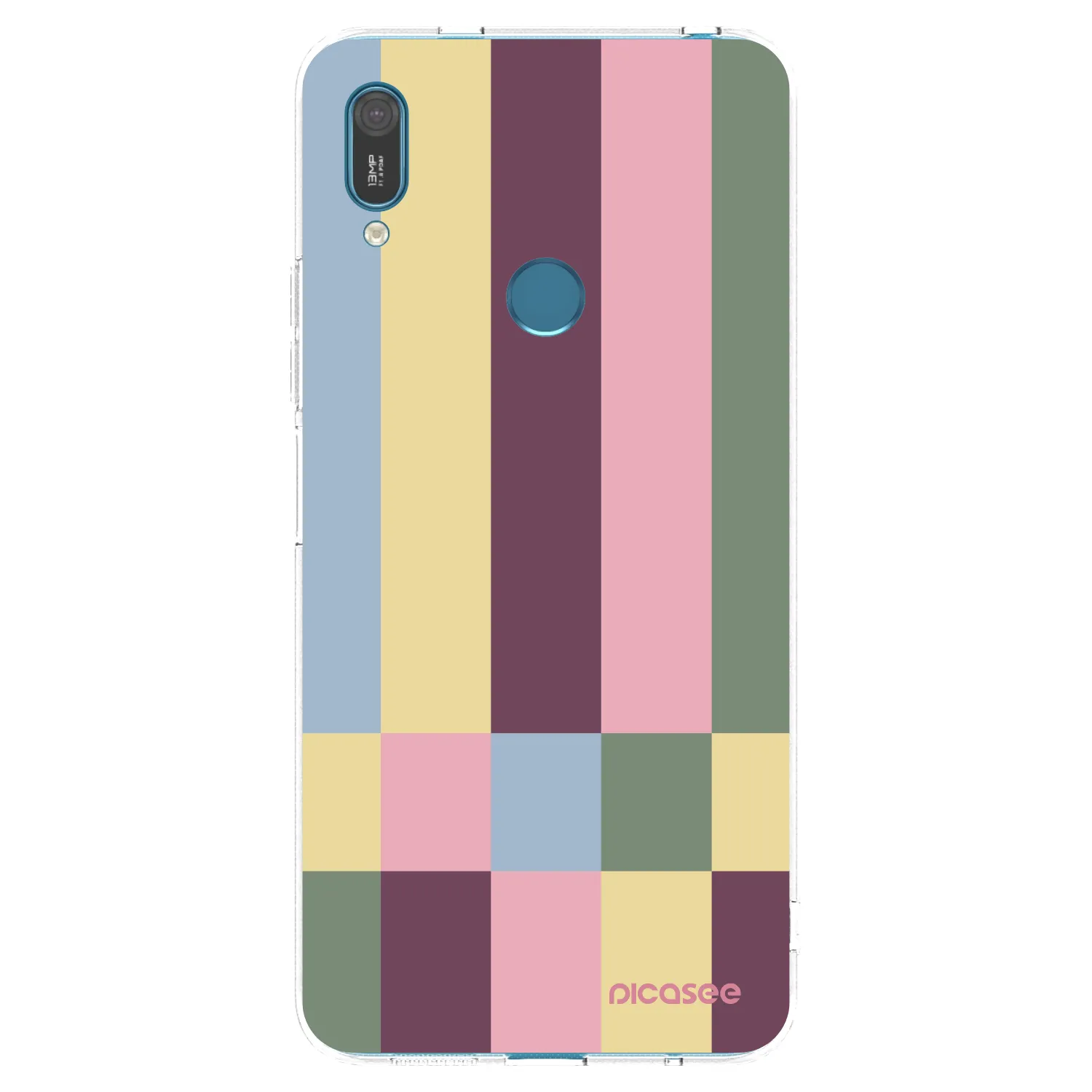 Picasee átlátszó szilikon tok az alábbi mobiltelefonokra Huawei Y7 2019 - Lobby tiles