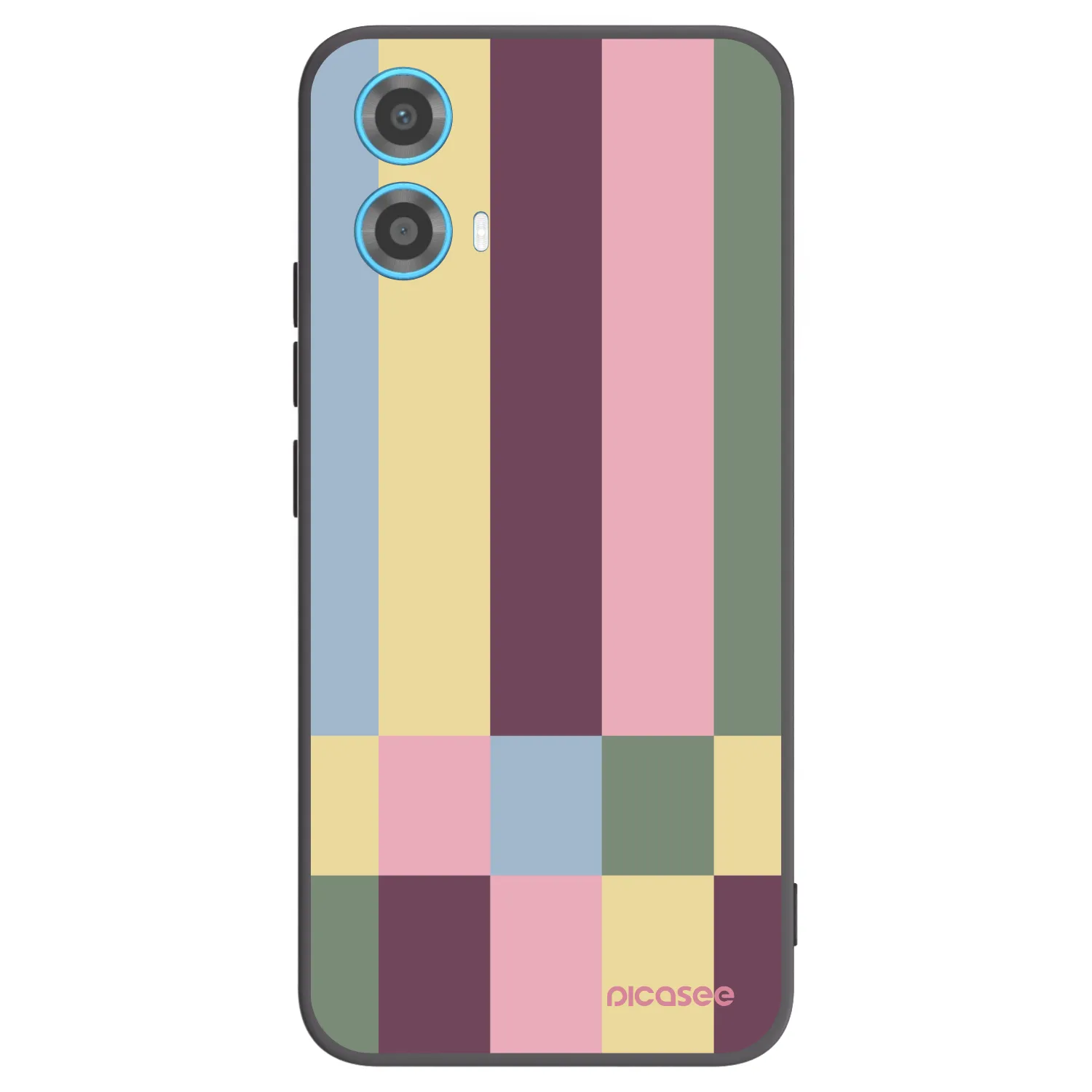 Picasee fekete szilikon tok az alábbi mobiltelefonokra Motorola Moto G34 5G - Lobby tiles
