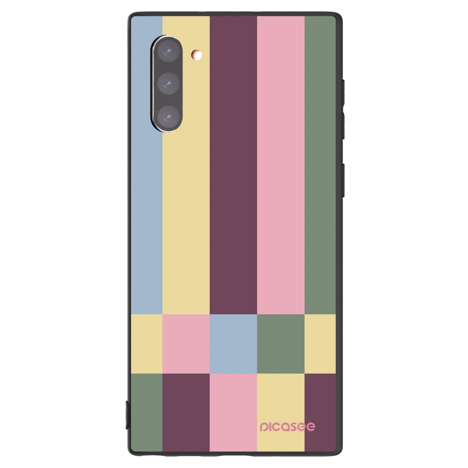 Picasee fekete szilikon tok az alábbi mobiltelefonokra Samsung Galaxy Note 10 N970F - Lobby tiles