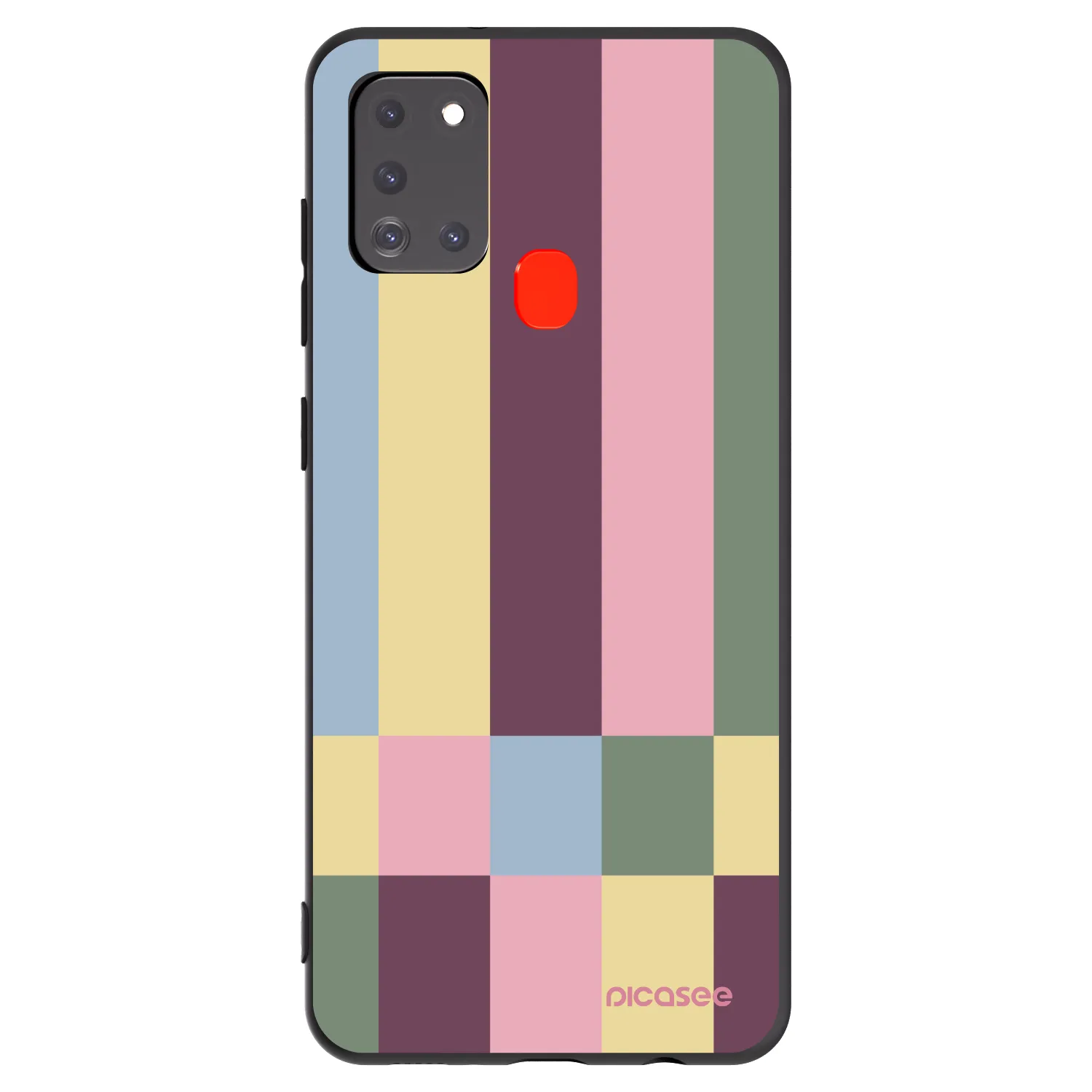 Picasee fekete szilikon tok az alábbi mobiltelefonokra Samsung Galaxy A21s - Lobby tiles