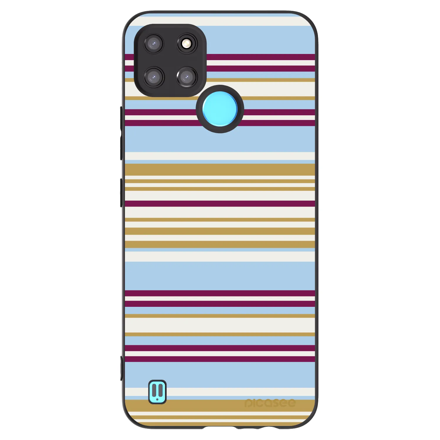 Picasee fekete szilikon tok az alábbi mobiltelefonokra Realme C21Y - Souvenir