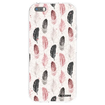 Picasee átlátszó szilikon tok az alábbi mobiltelefonokra Apple iPhone 5/5S/SE - Feather 2