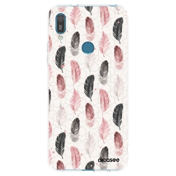 Picasee átlátszó szilikon tok az alábbi mobiltelefonokra Huawei Y7 2019 - Feather 2