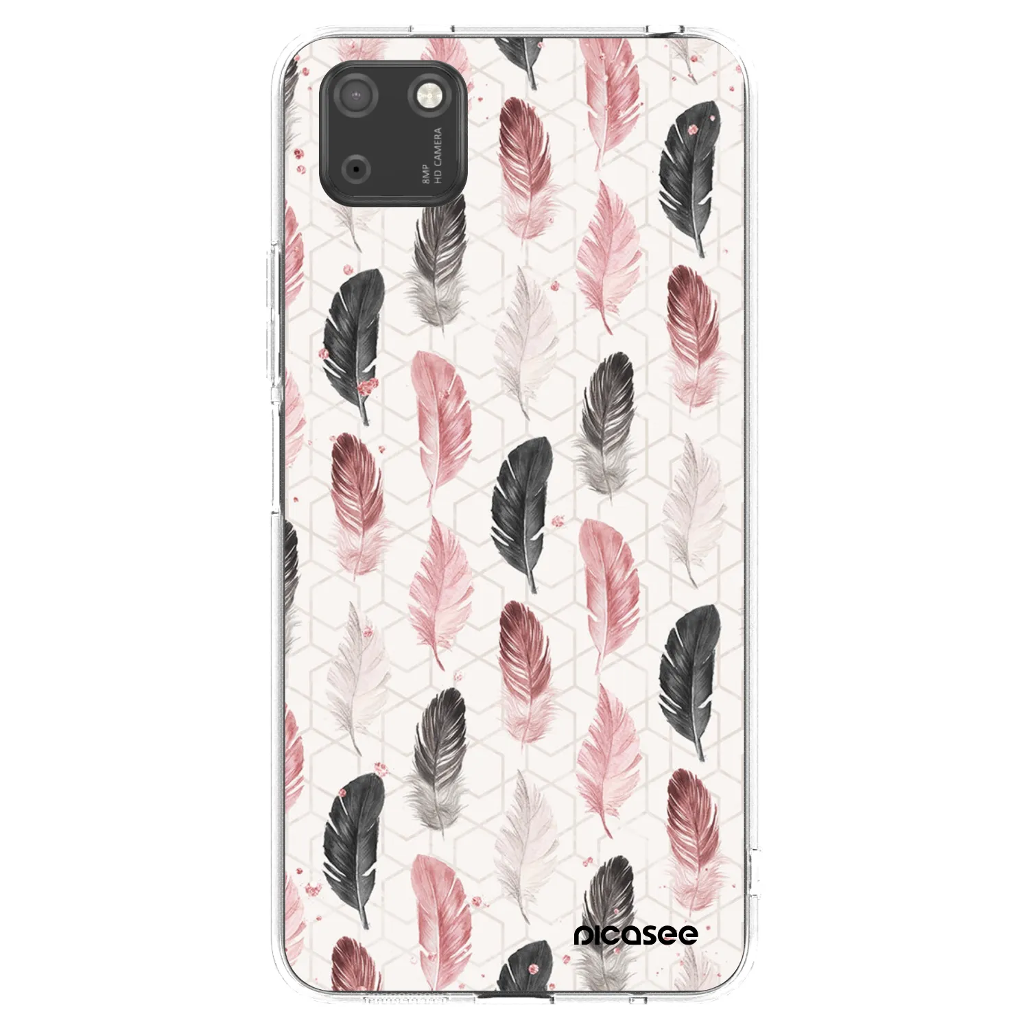 Picasee átlátszó szilikon tok az alábbi mobiltelefonokra Huawei Y5P - Feather 2