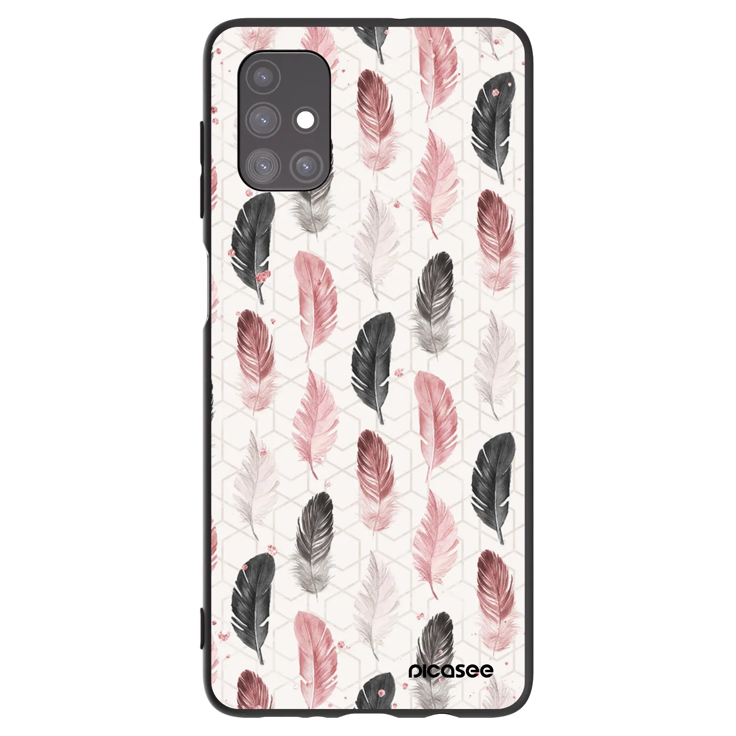Picasee fekete szilikon tok az alábbi mobiltelefonokra Samsung Galaxy M51 M515F - Feather 2