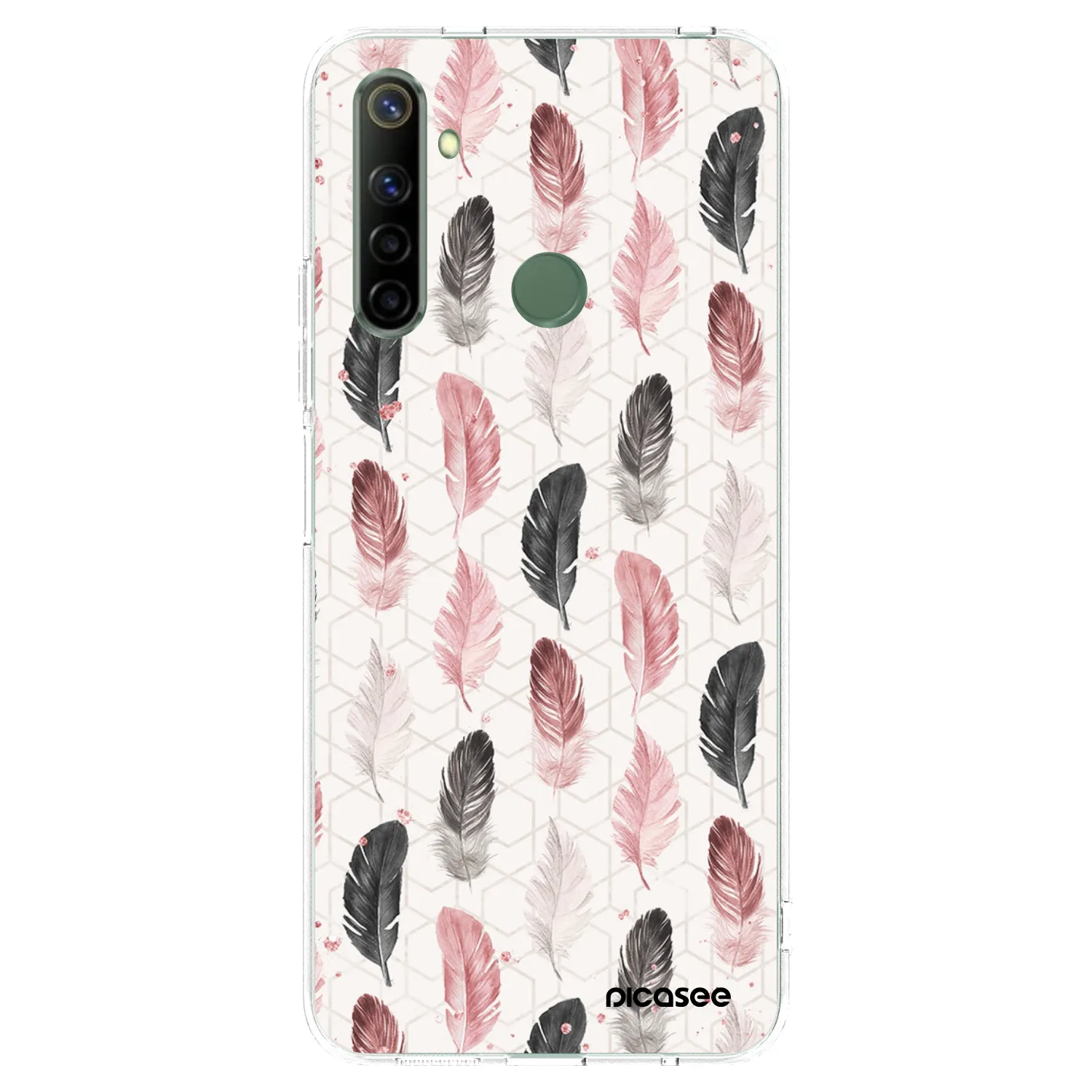 Picasee átlátszó szilikon tok az alábbi mobiltelefonokra Realme 6i - Feather 2