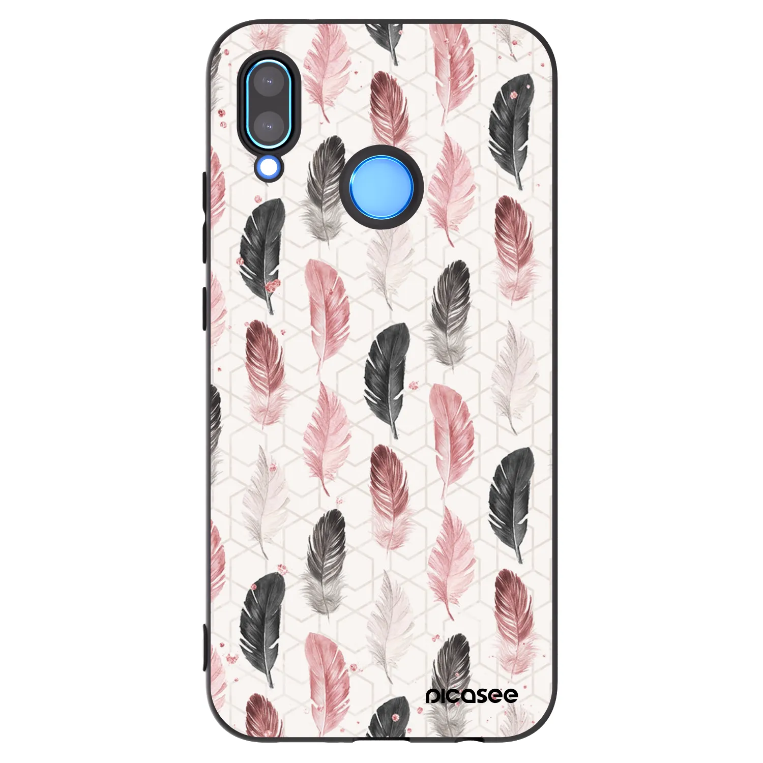 Picasee fekete szilikon tok az alábbi mobiltelefonokra Huawei P20 Lite - Feather 2