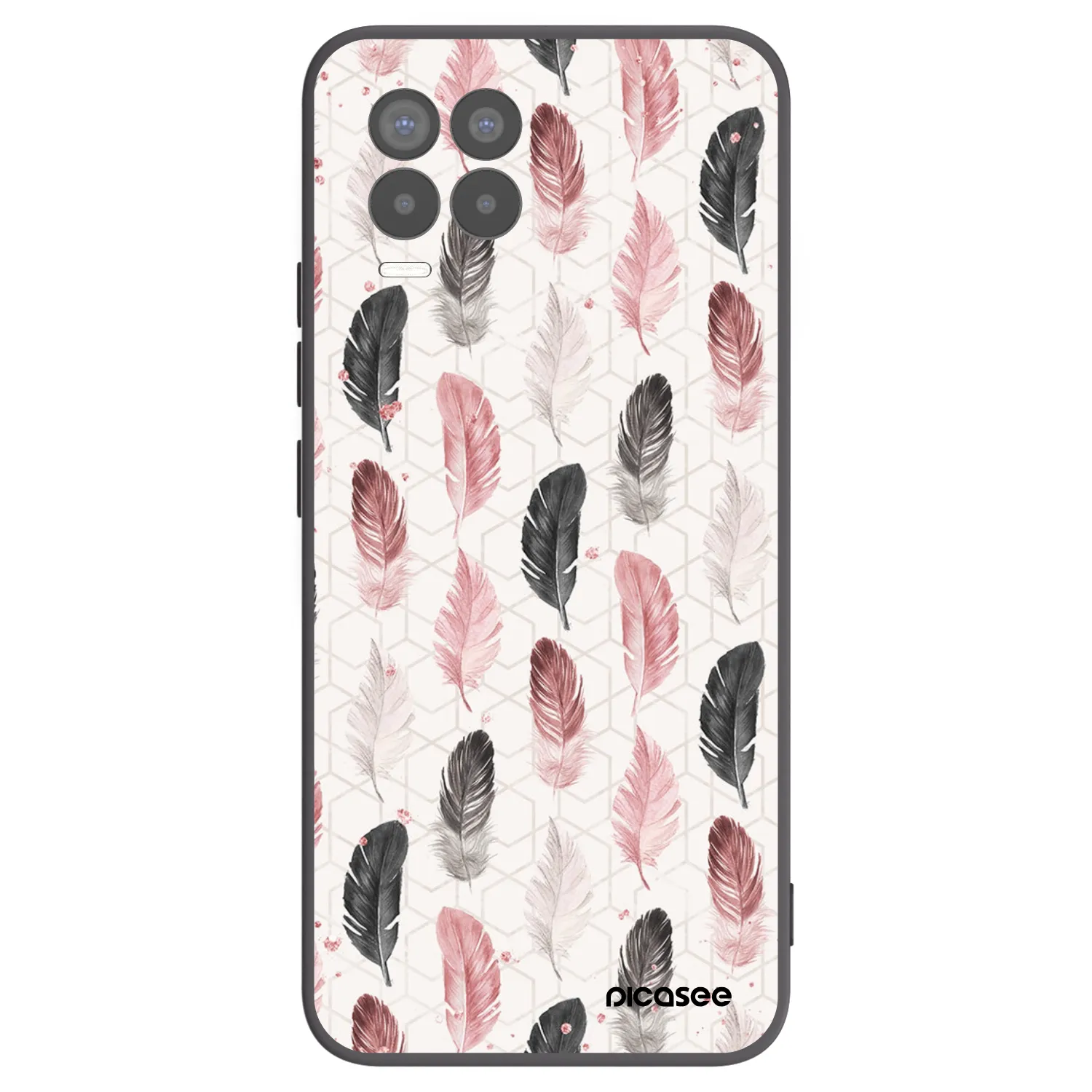 Picasee fekete szilikon tok az alábbi mobiltelefonokra Realme 8 4G - Feather 2