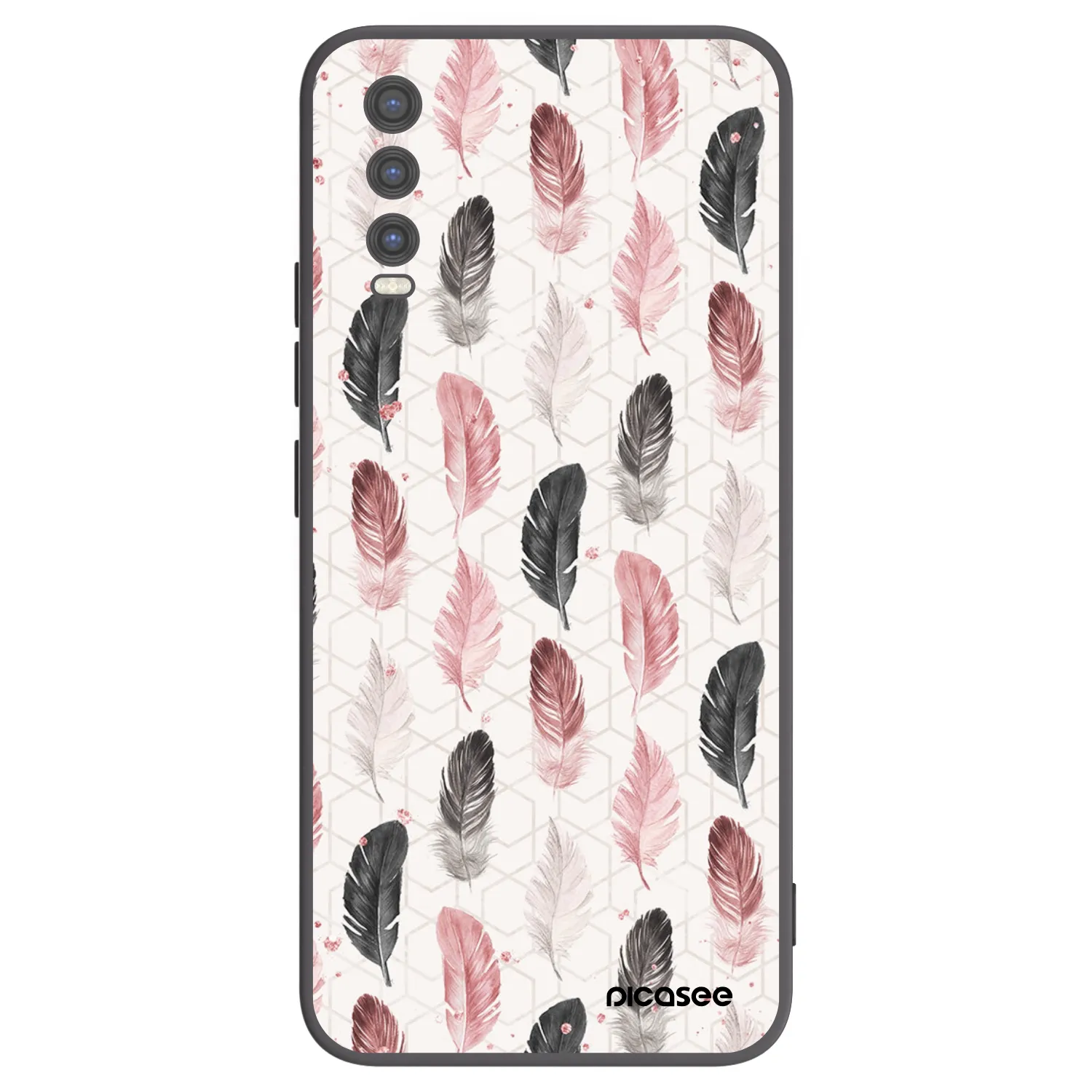 Picasee fekete szilikon tok az alábbi mobiltelefonokra Vivo Y20s - Feather 2