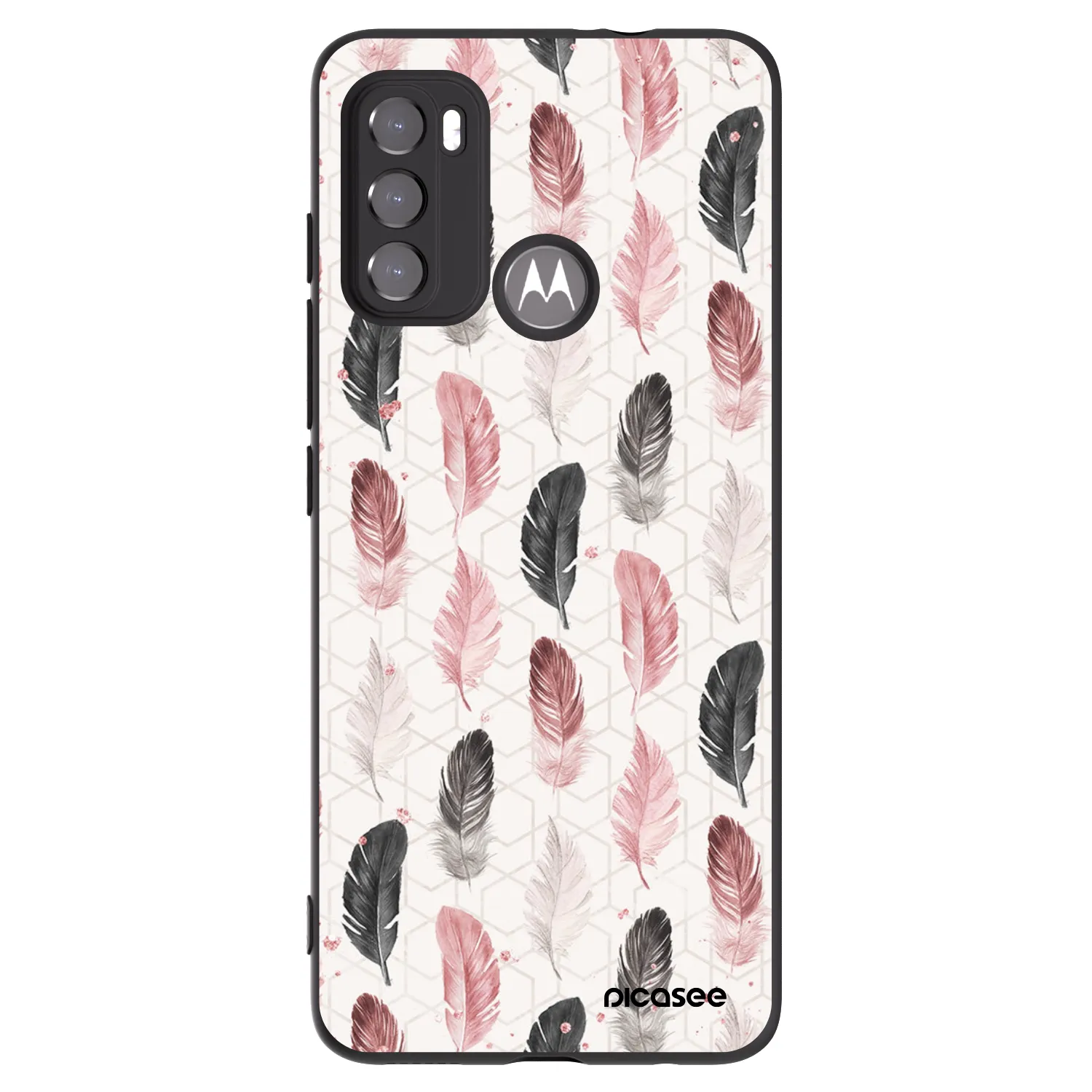Picasee fekete szilikon tok az alábbi mobiltelefonokra Motorola Moto G60 - Feather 2