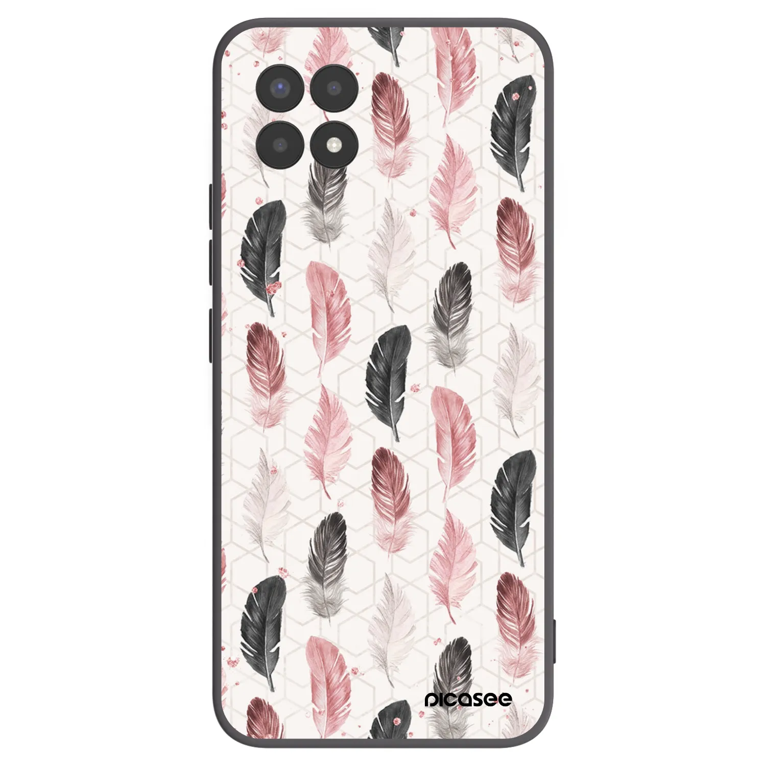 Picasee fekete szilikon tok az alábbi mobiltelefonokra Realme 8i - Feather 2