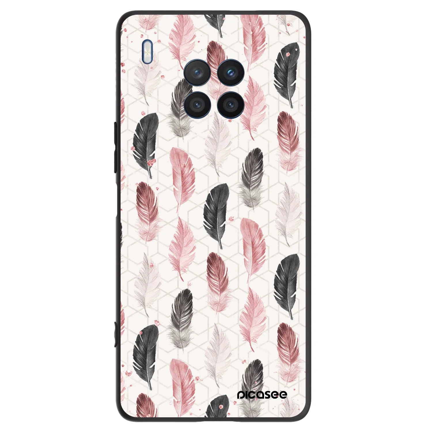 Picasee fekete szilikon tok az alábbi mobiltelefonokra Honor 50 Lite - Feather 2