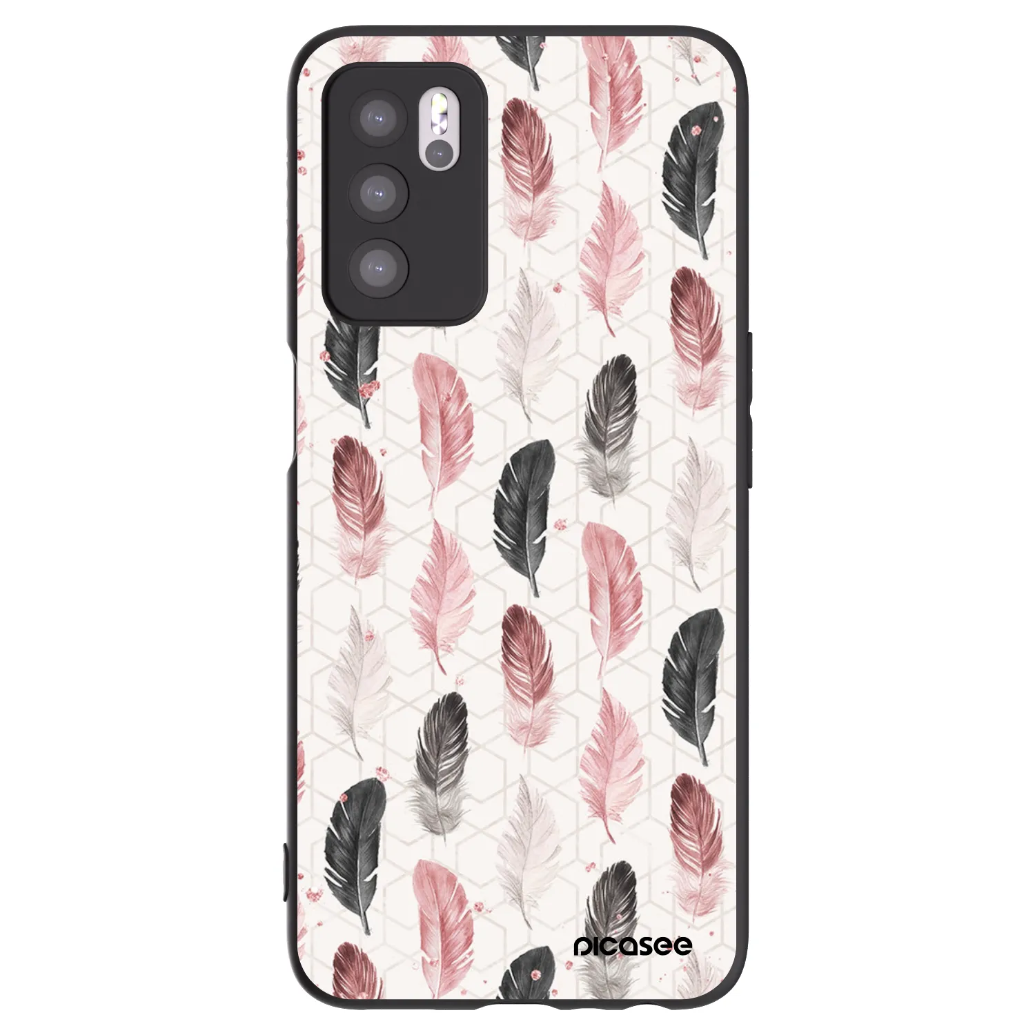 Picasee fekete szilikon tok az alábbi mobiltelefonokra OPPO A16s - Feather 2