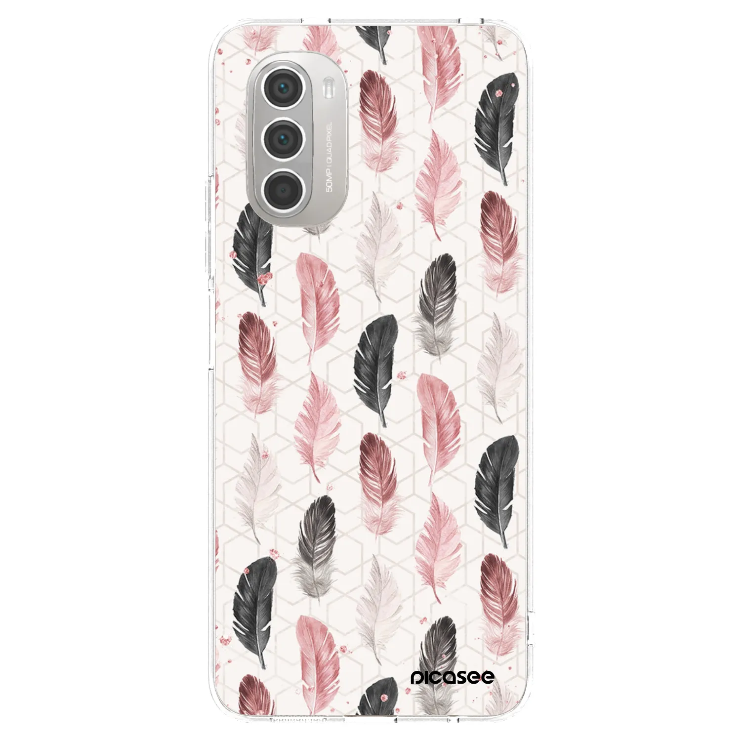 Picasee átlátszó szilikon tok az alábbi mobiltelefonokra Motorola Moto G51 - Feather 2