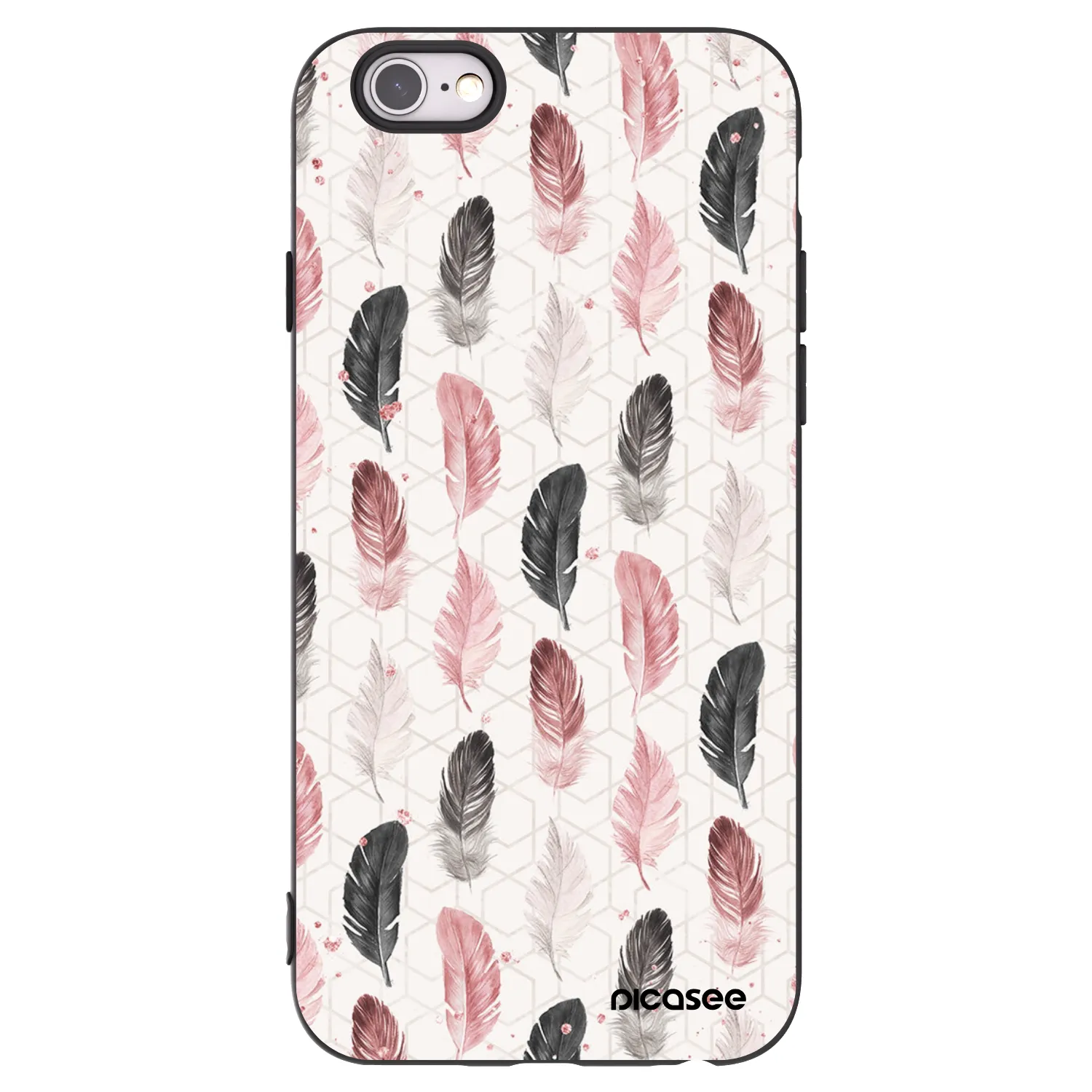 Picasee fekete szilikon tok az alábbi mobiltelefonokra Apple iPhone 6/6S - Feather 2